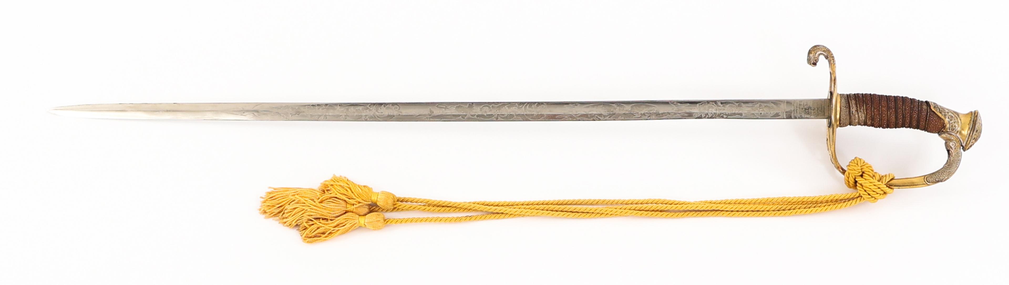 WWI USS K-4 SUBMARINE OFFICER PRESENTATION SWORD
