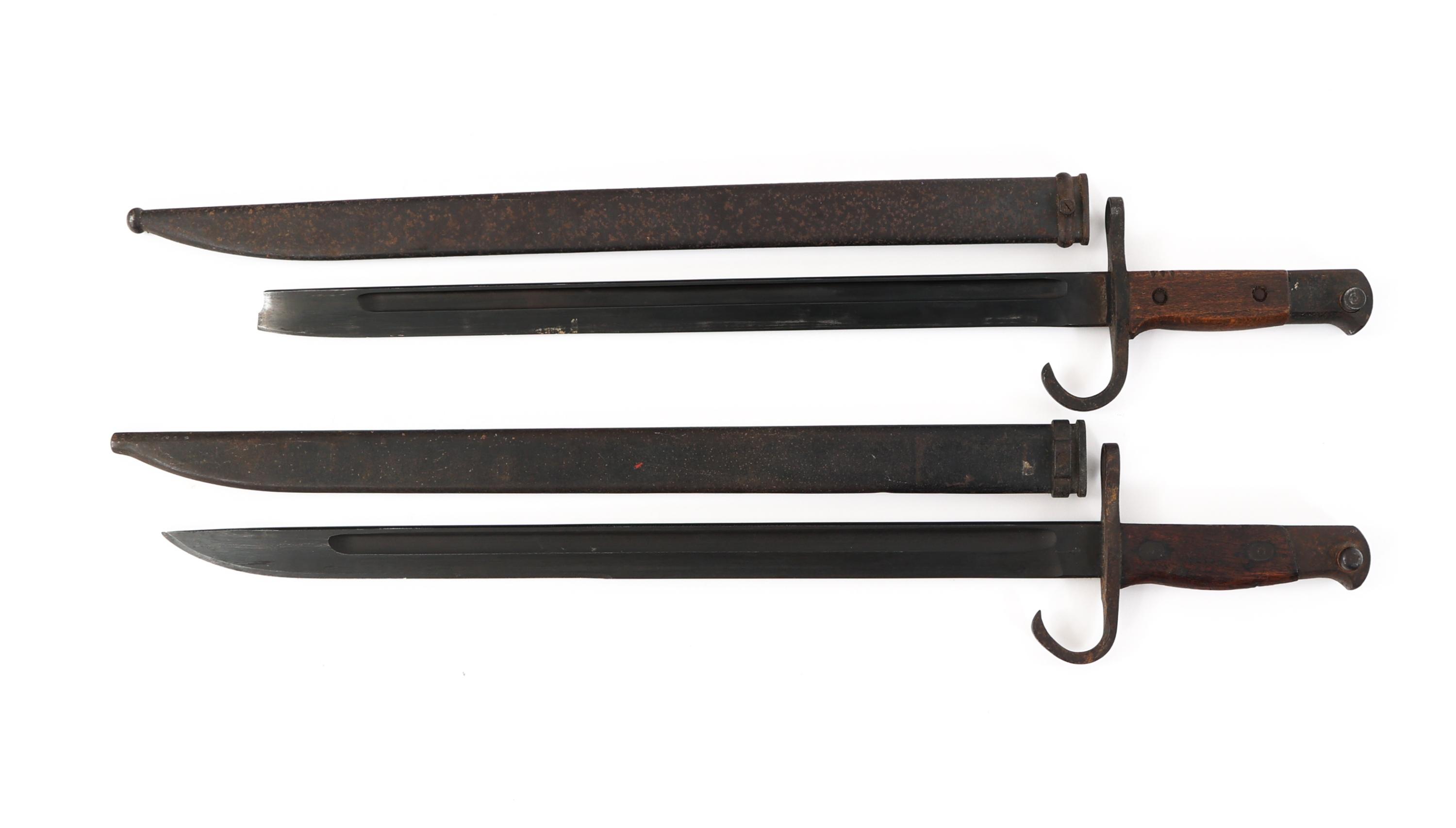 WWII JAPANESE TYPE 30 BAYONETS & USAF PILOT KNIFE