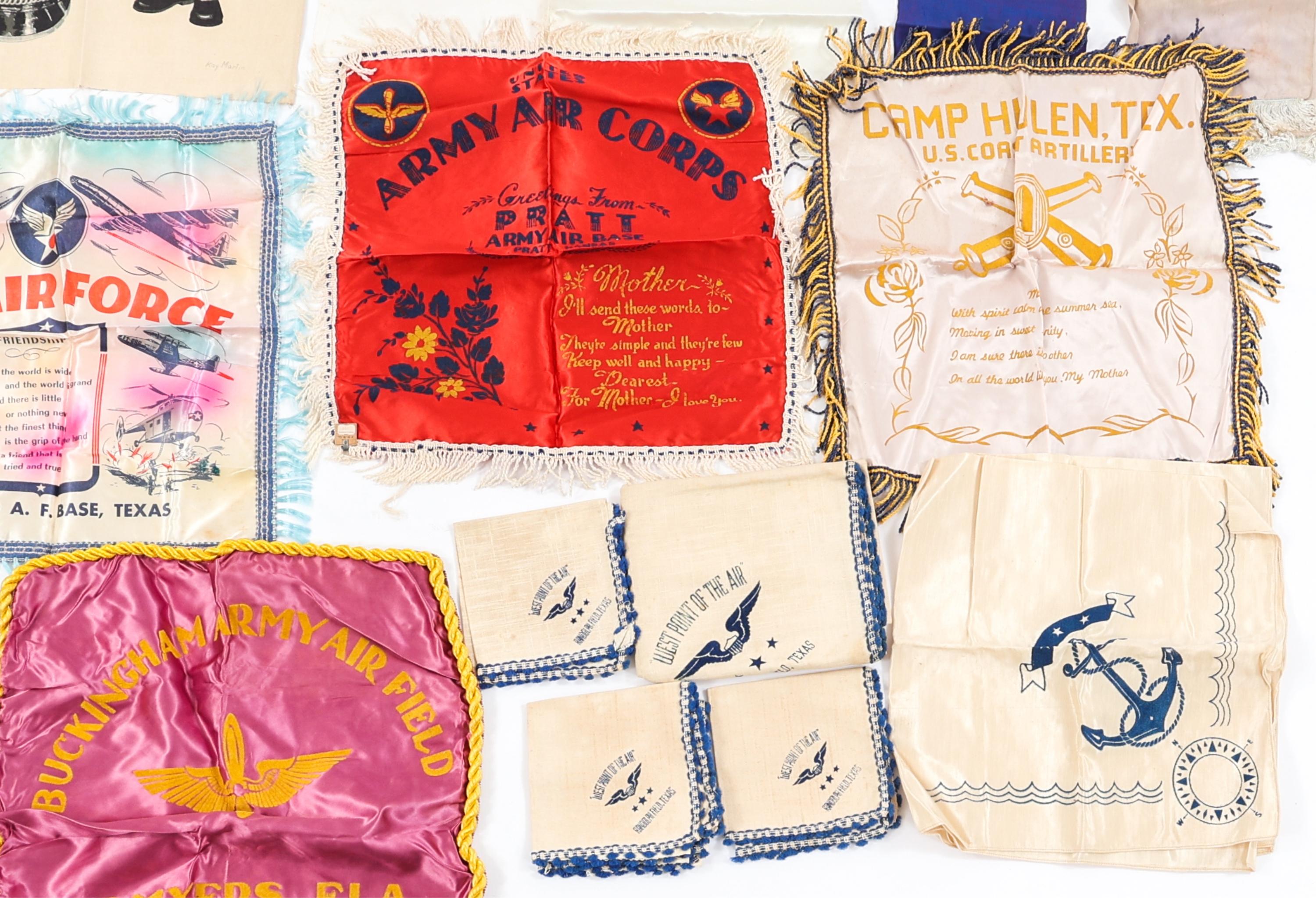 WWII - COLD WAR US ARMED FORCES PILLOW CASE LOT
