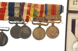 WWI - WWII JAPANESE COMMEMORATIVE & WAR MEDALS BAR