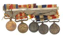 WWI - WWII JAPANESE COMMEMORATIVE & WAR MEDALS BAR