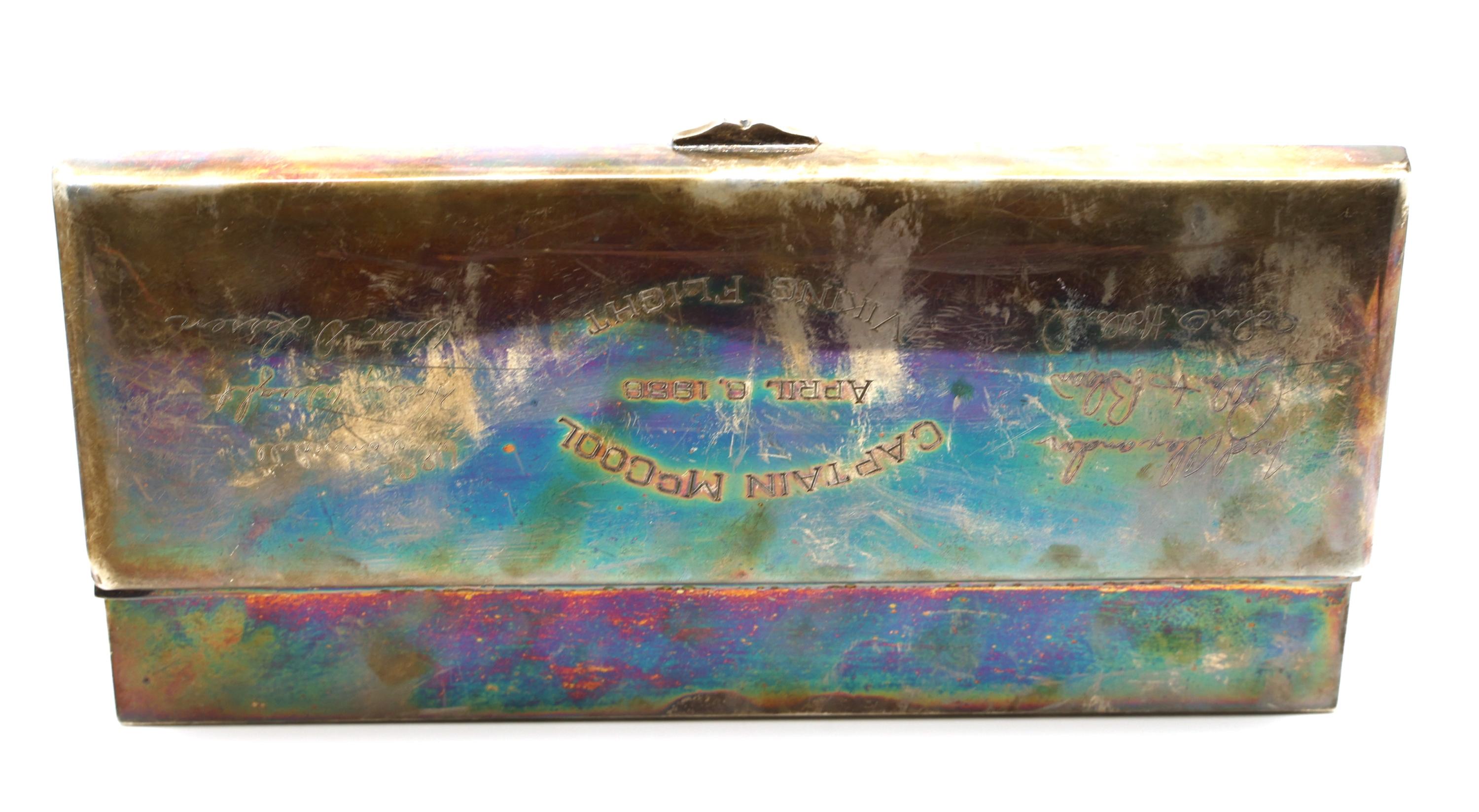 SILVERPLATE PRESENTATION DRESSER BOX - NAMED