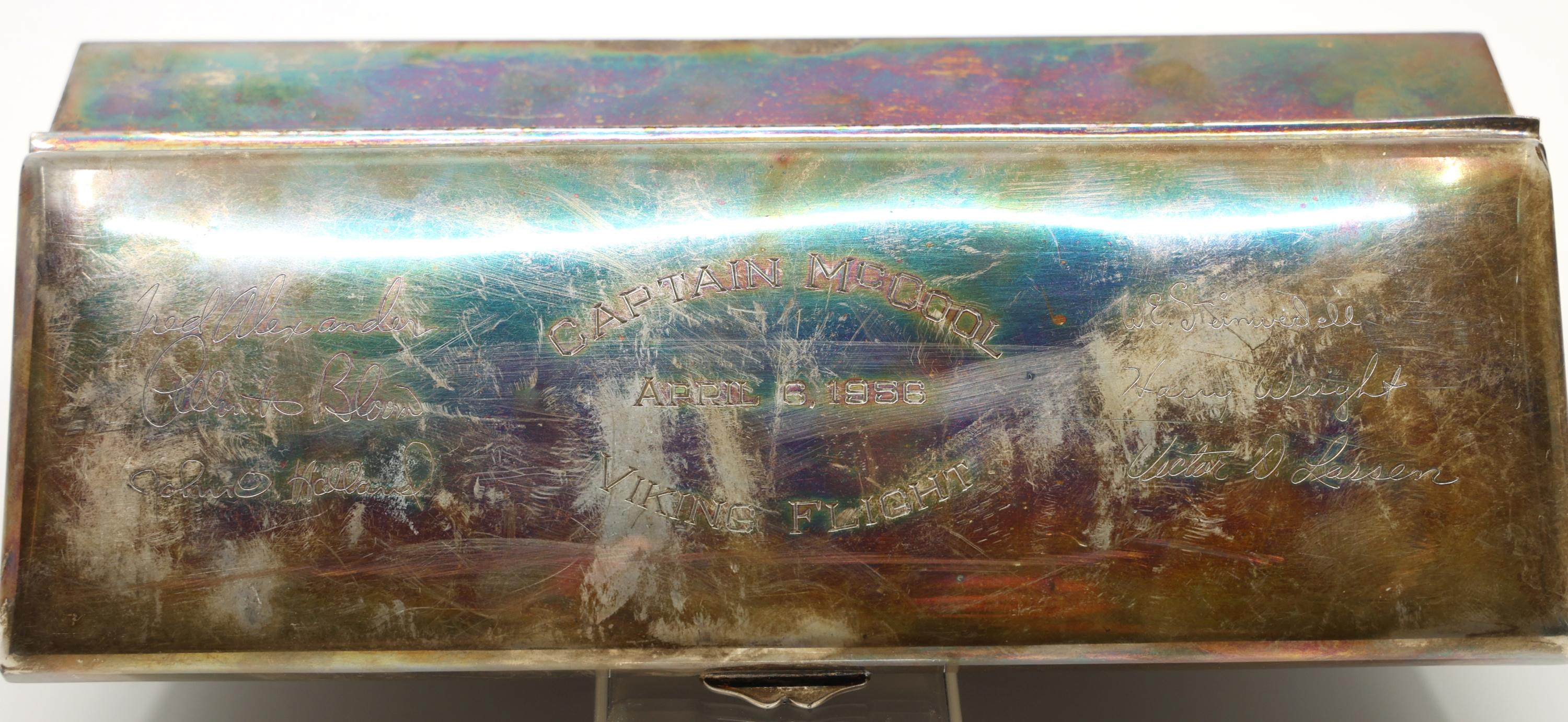 SILVERPLATE PRESENTATION DRESSER BOX - NAMED