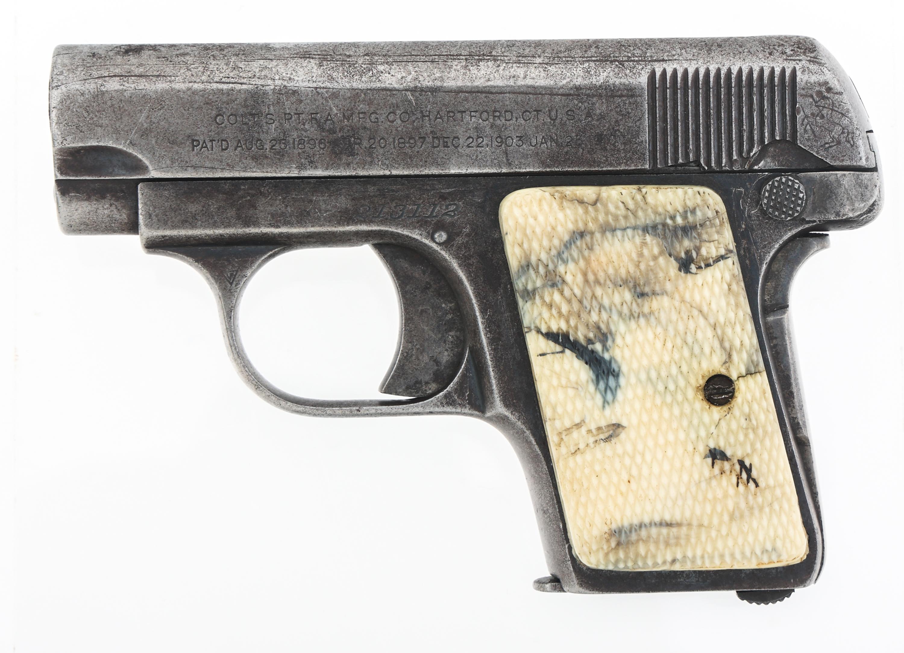1919 COLT MODEL 1908 HAMMERLESS .25 ACP CAL PISTOL