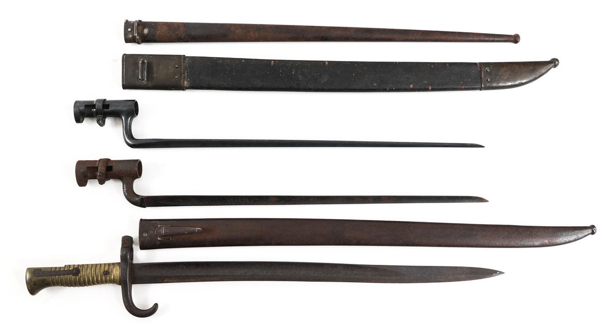 19th C. EUROPEAN & US BAYONET & SCABBARD LOT