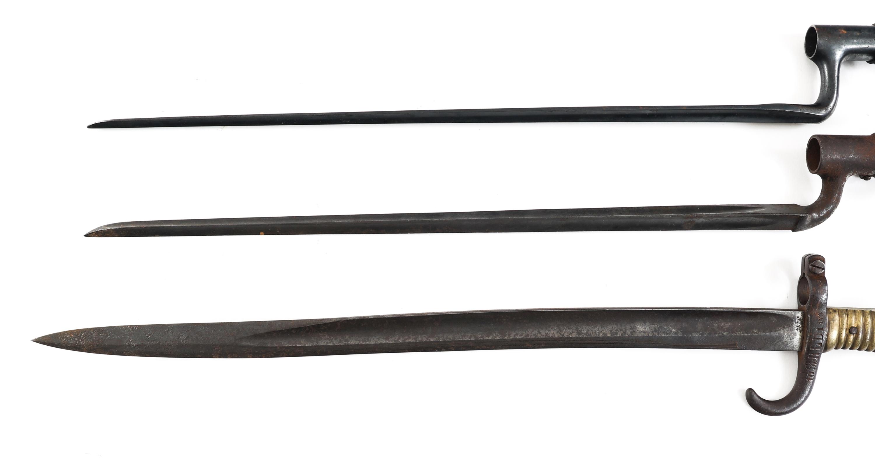 19th C. EUROPEAN & US BAYONET & SCABBARD LOT