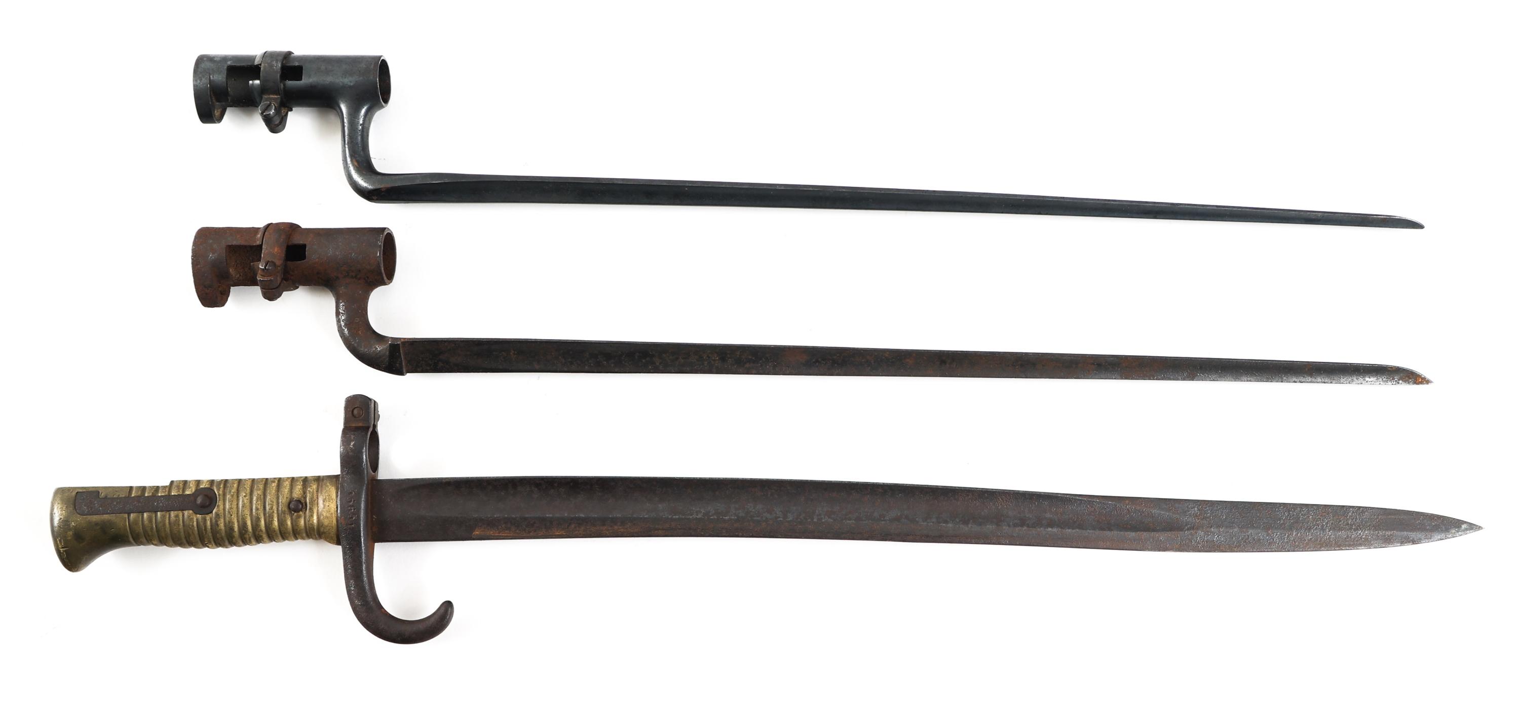 19th C. EUROPEAN & US BAYONET & SCABBARD LOT