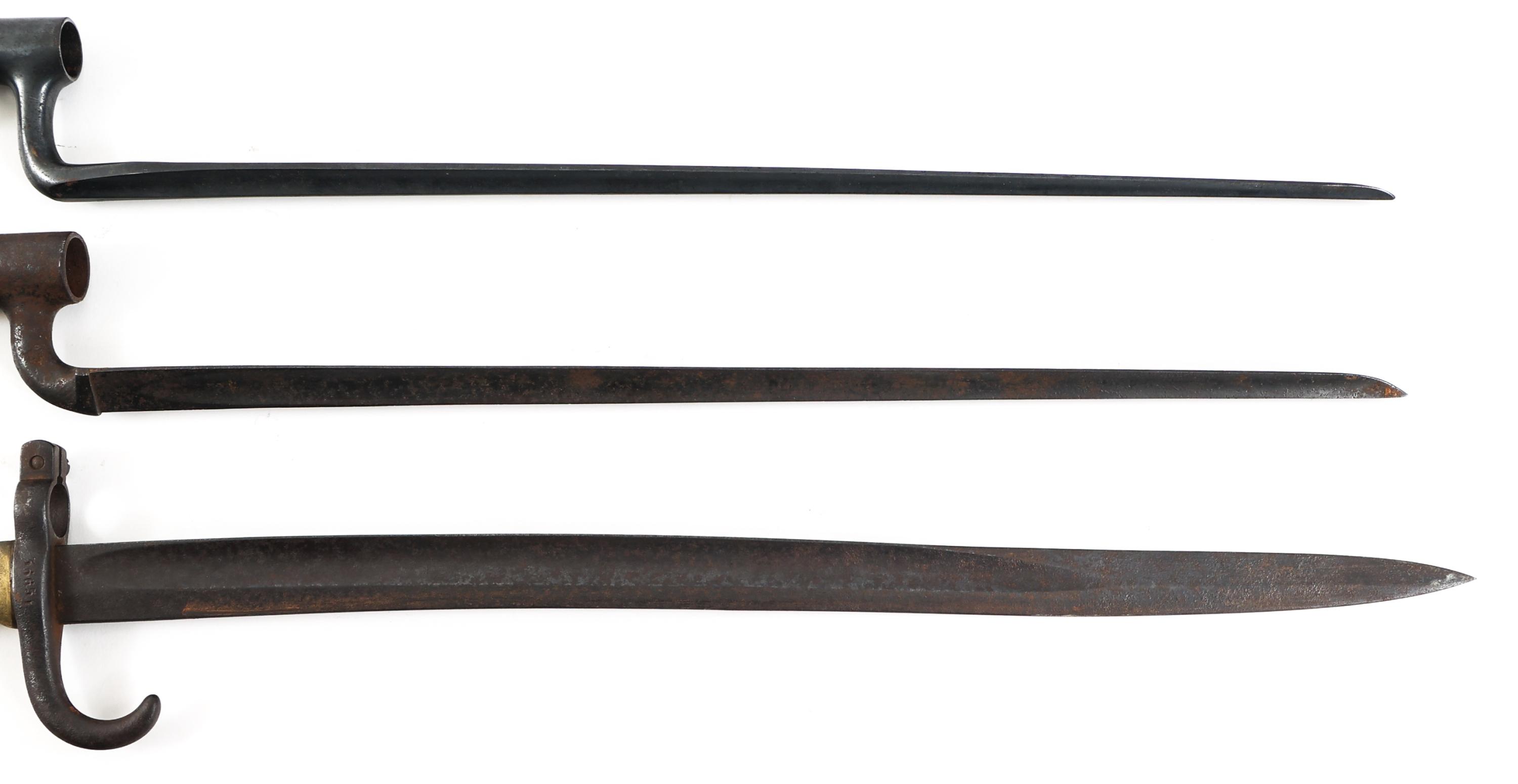 19th C. EUROPEAN & US BAYONET & SCABBARD LOT