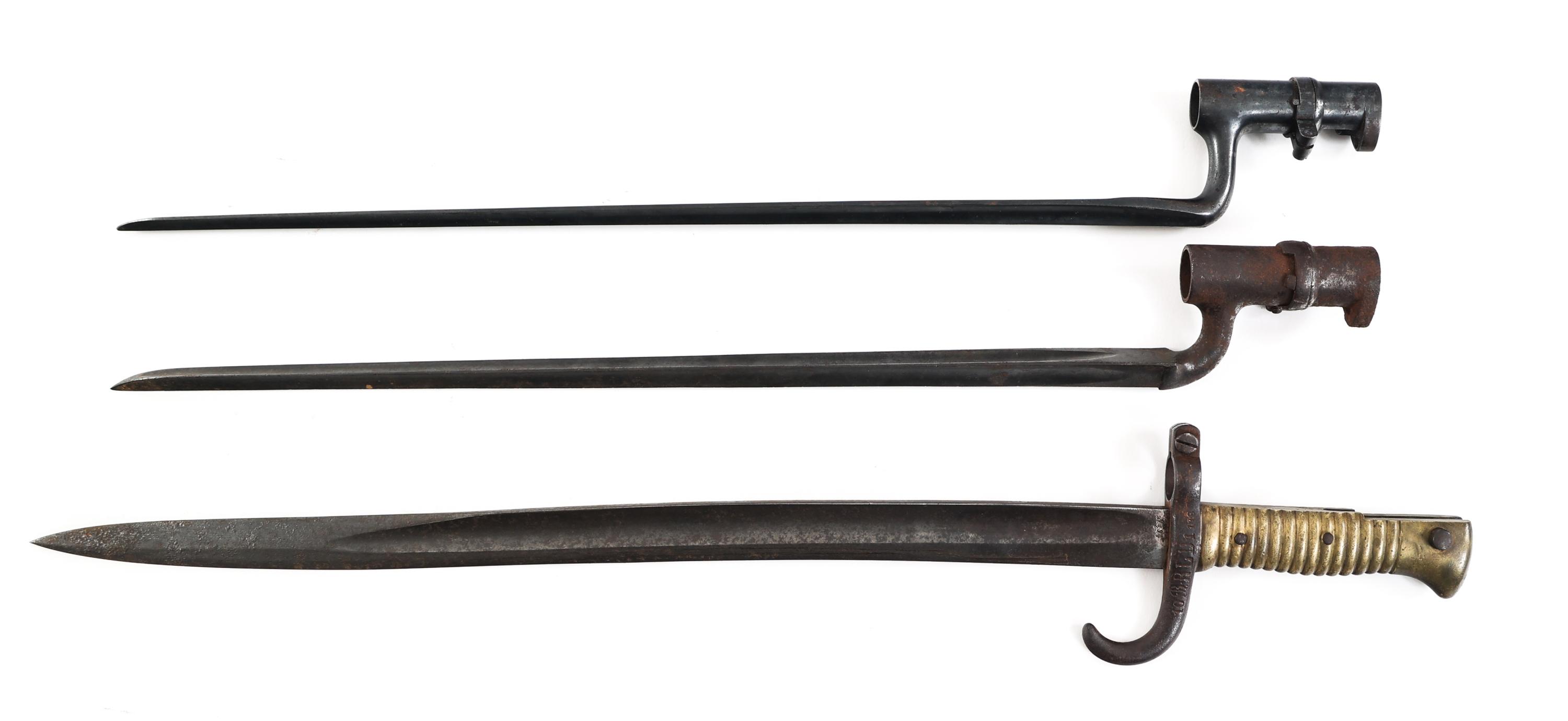 19th C. EUROPEAN & US BAYONET & SCABBARD LOT