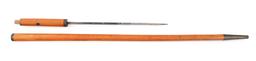 19th C. WOOD CANE WITH TRIANGULAR SWORD BLADE