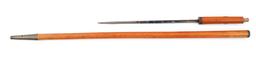 19th C. WOOD CANE WITH TRIANGULAR SWORD BLADE