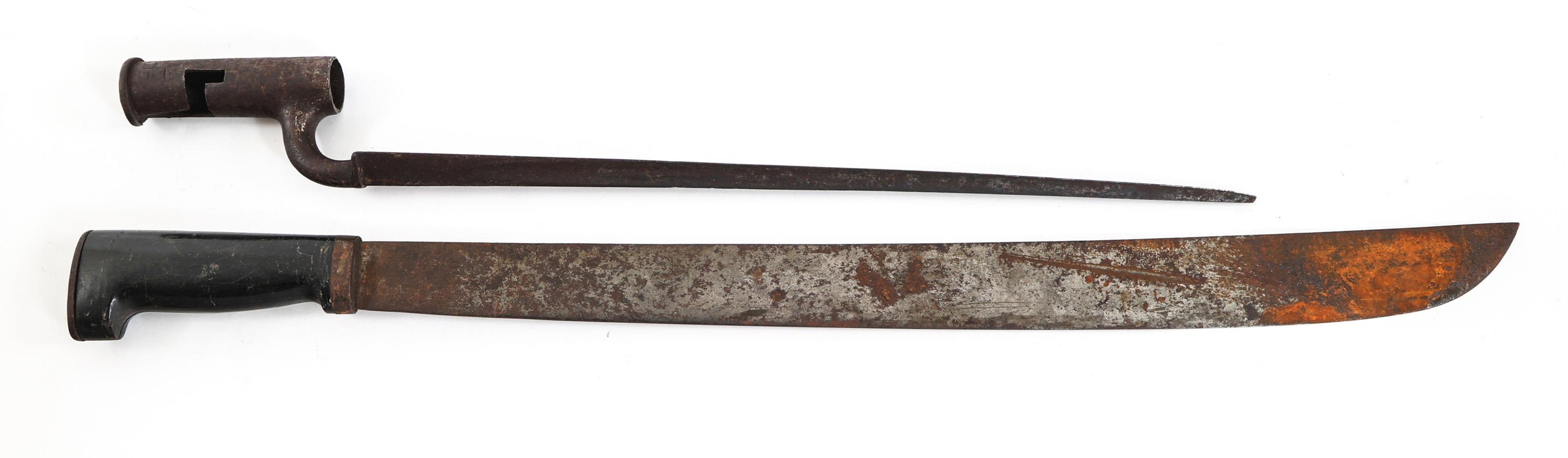 19th C. - SPAN-AM WAR US BAYONET & COLLINS MACHETE