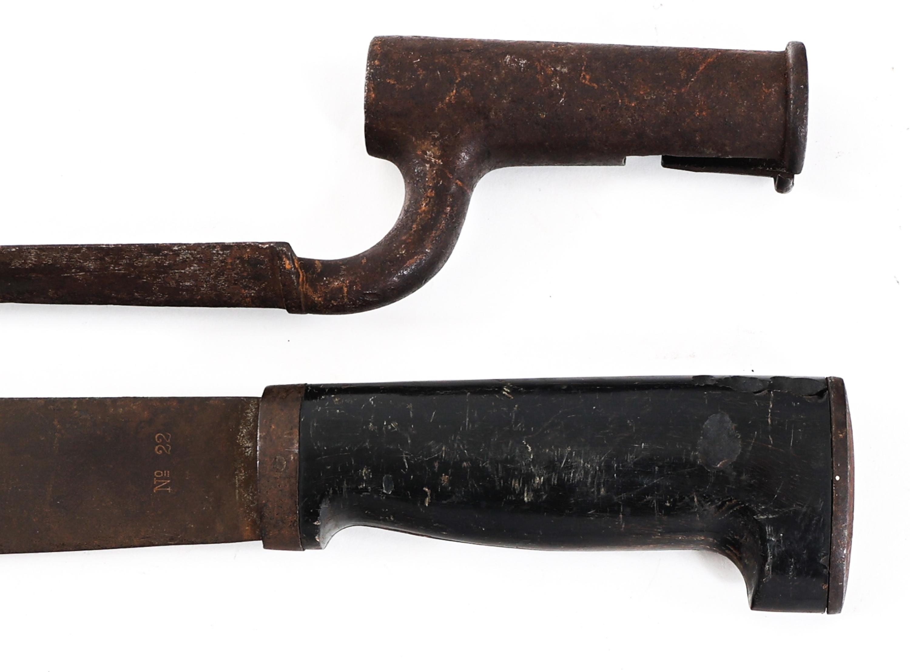 19th C. - SPAN-AM WAR US BAYONET & COLLINS MACHETE