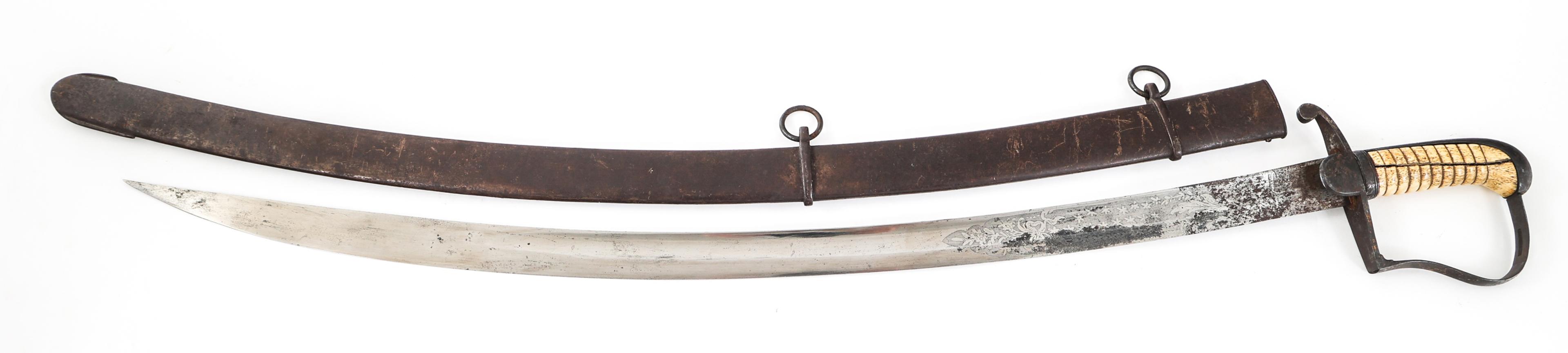 19th C. US MILITIA CAVALRY SABER & SCABBARD