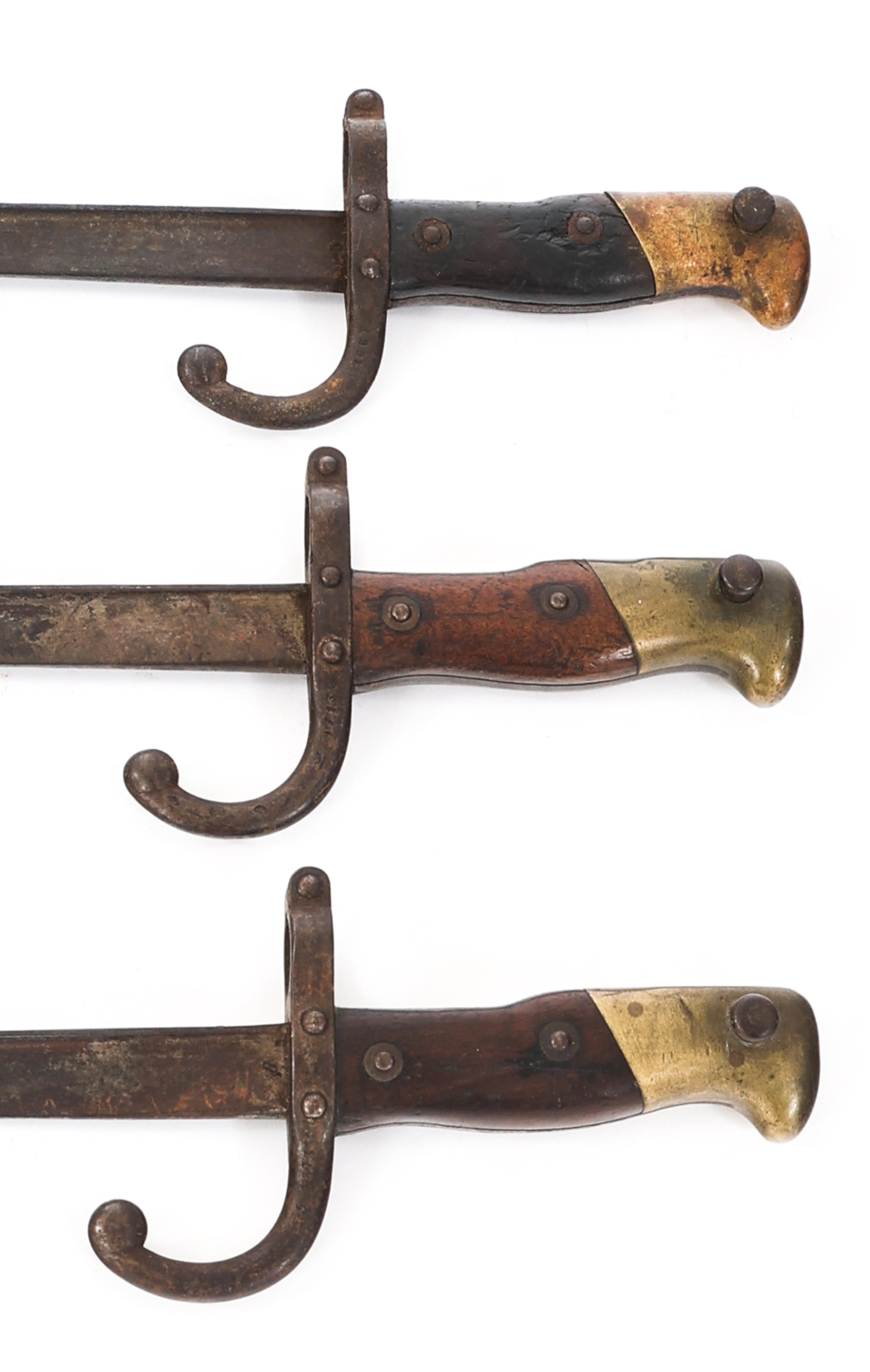 FRENCH MODEL 1874 BAYONET LOT OF 3