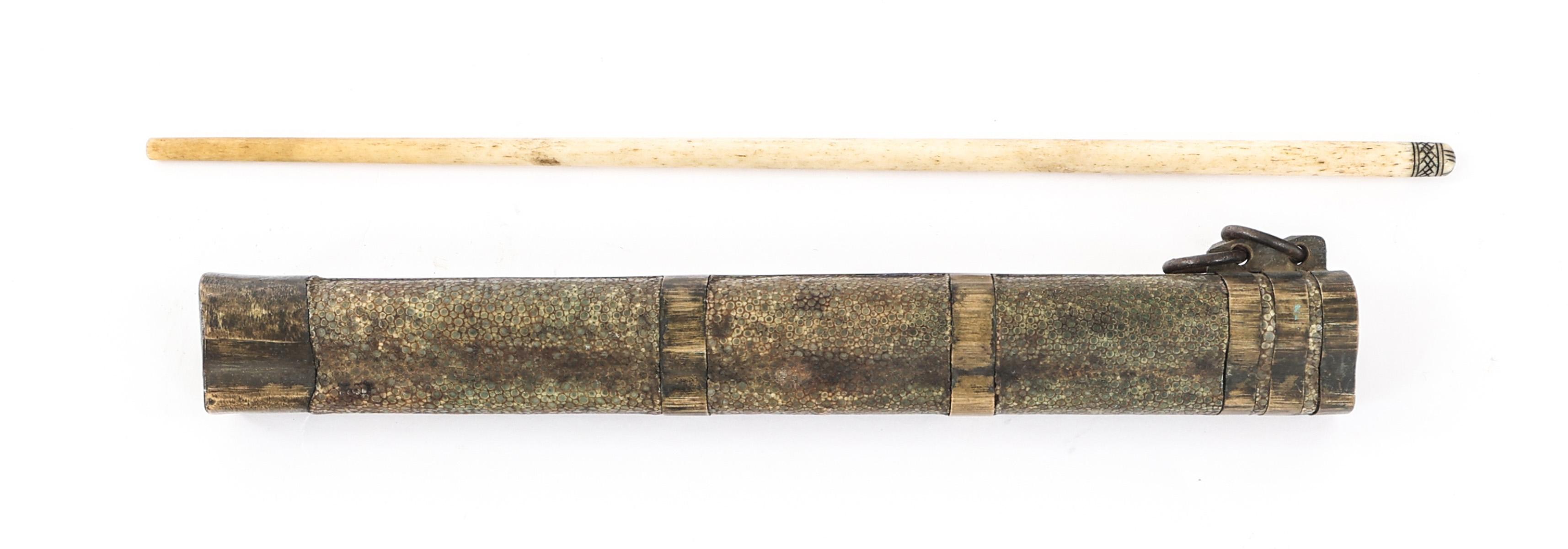 19th C. MONGOLIAN KNIFE & CHOPSTICK SET