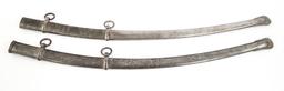 19th C. CAVALRY SWORD SCABBARD LOT OF 2