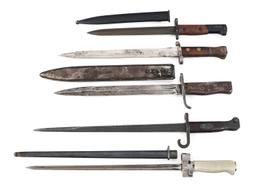 19th - 20th C. WORLD MILITARY BAYONET LOT OF 5