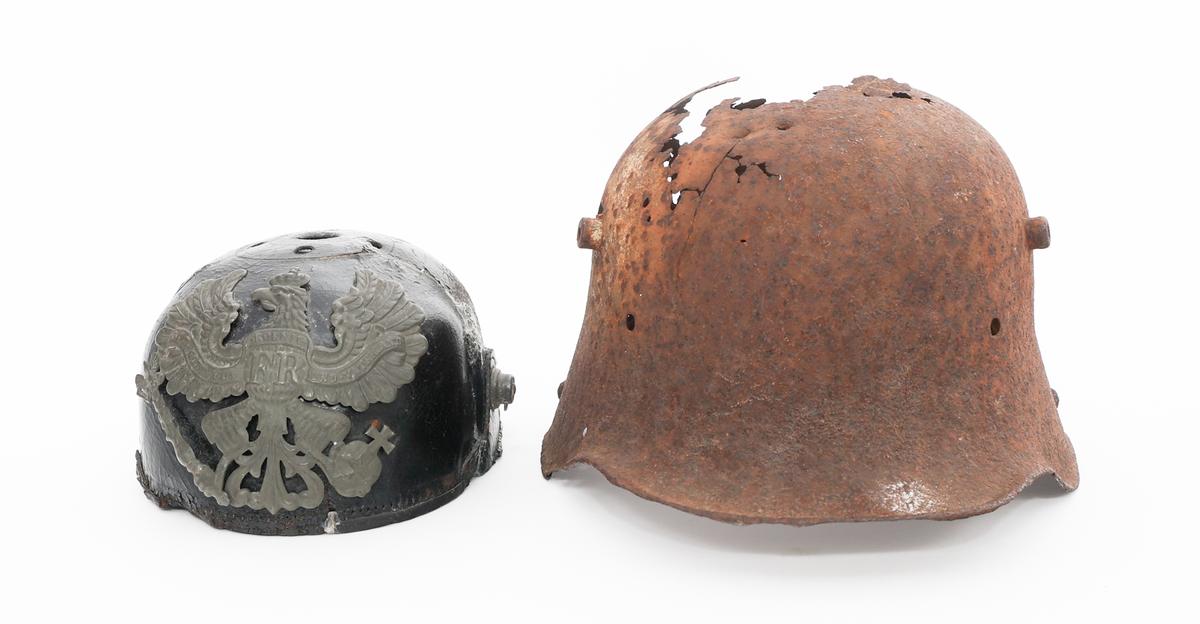 WWI GERMAN RELIC M17 & PICKELHAUBE HELMET SHELLS