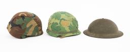 WWI - COLD WAR US M1917A1, M1, & PASGT HELMETS