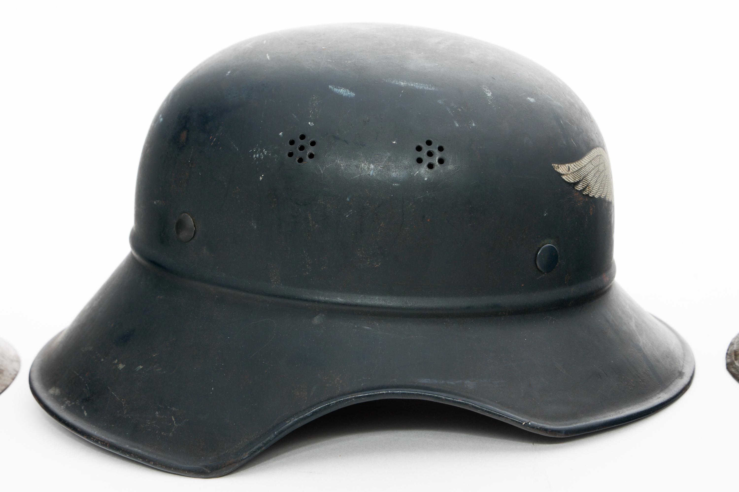 WWII WORLD MILITARY LUFTSCHUTZ & COMBAT HELMETS