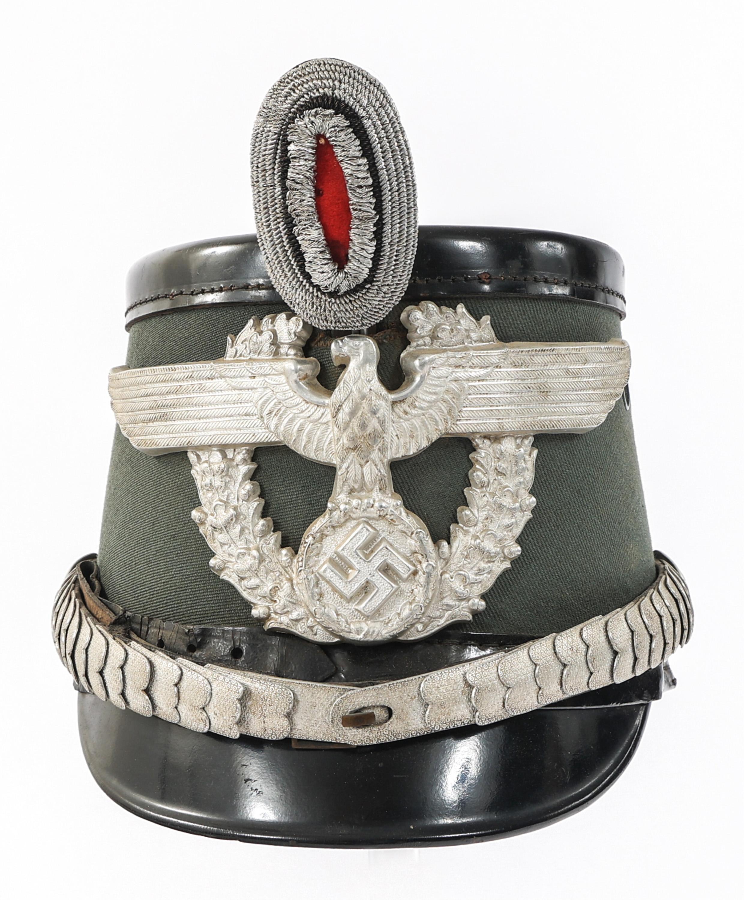 WWII GERMAN MUNICIPAL POLICE OFFICER SHAKO