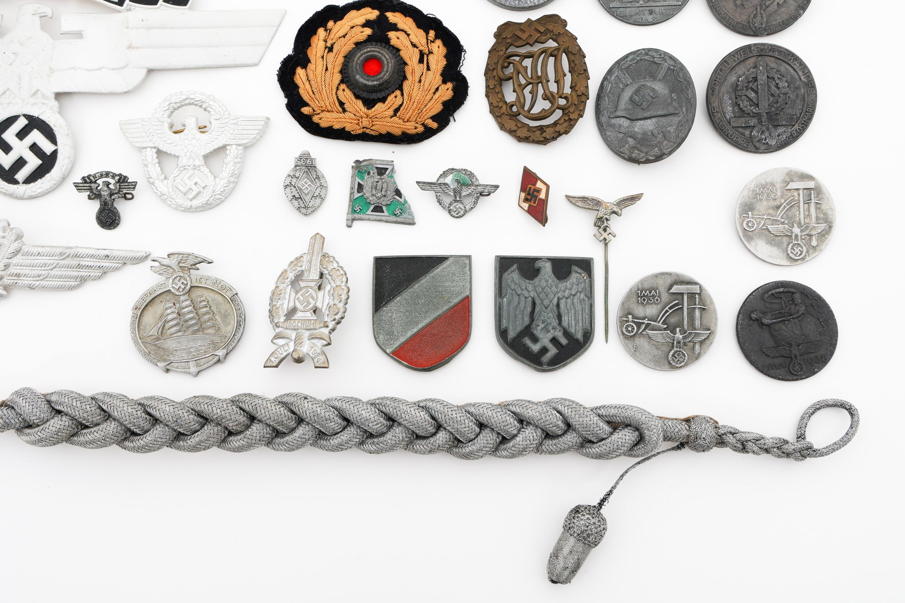 WWII GERMAN NSKK, HJ, & NSDAP BADGES & PINS