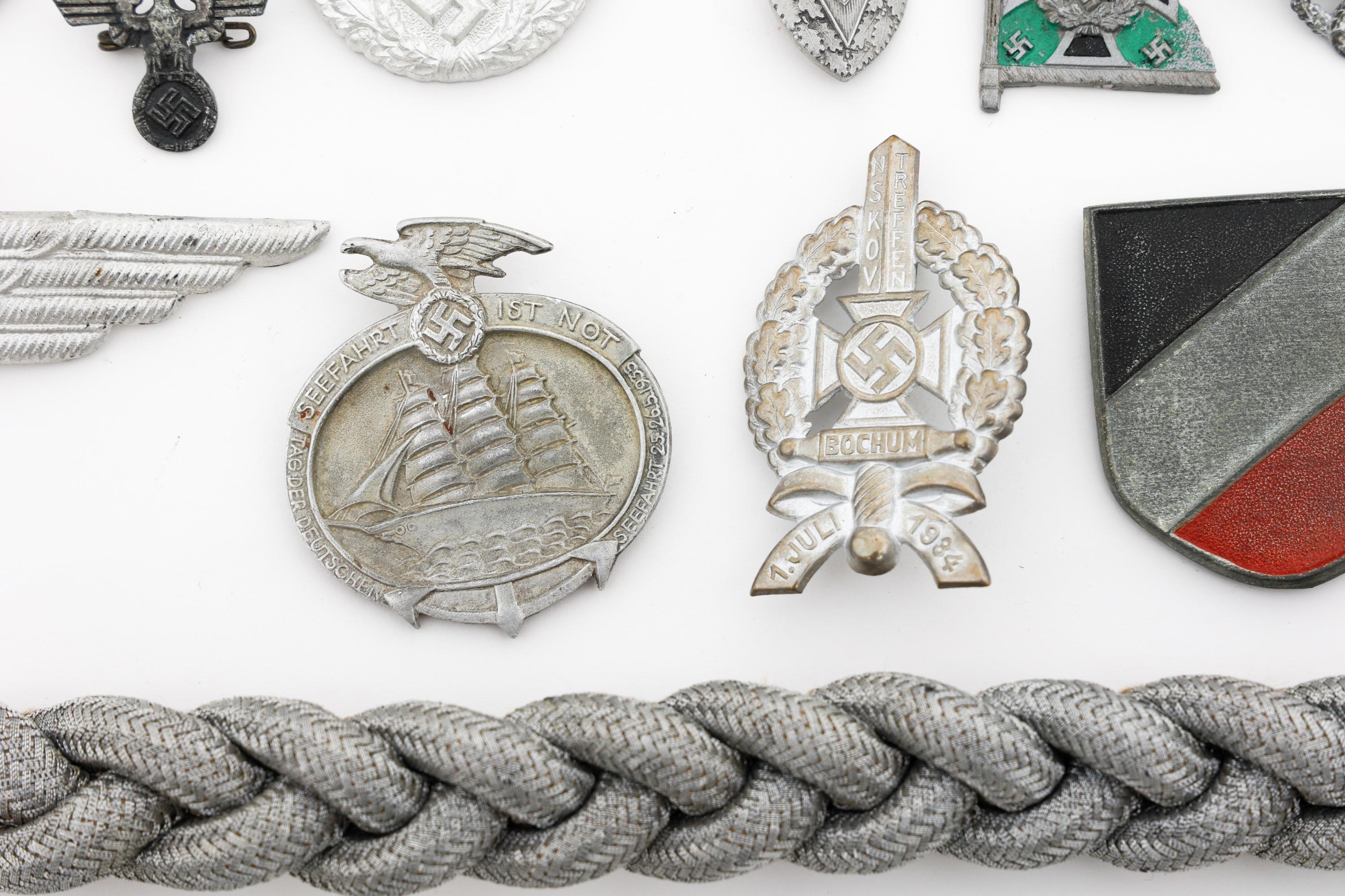 WWII GERMAN NSKK, HJ, & NSDAP BADGES & PINS