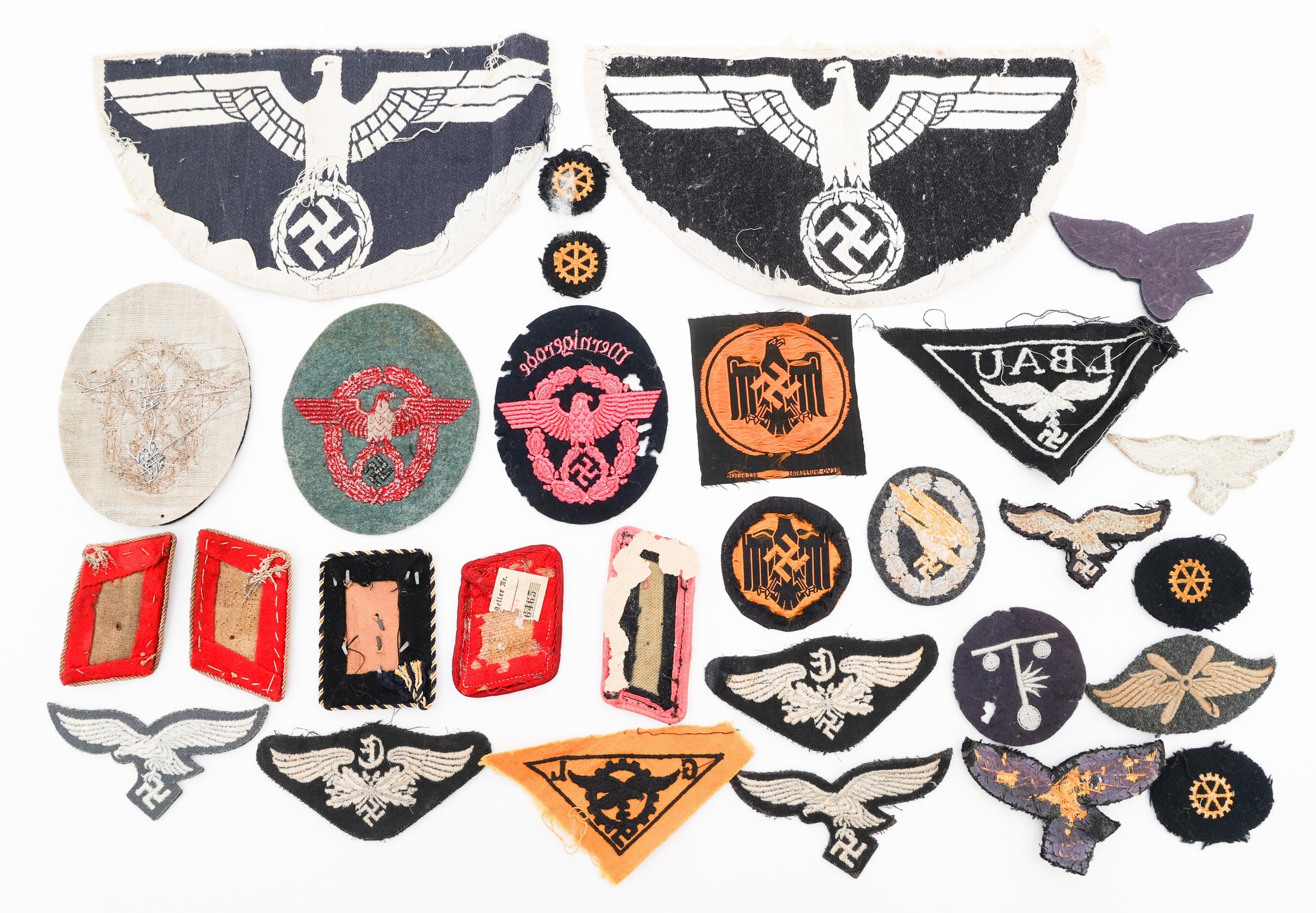 WWII GERMAN EAGLE INSIGNIA & TRADE PATCHES