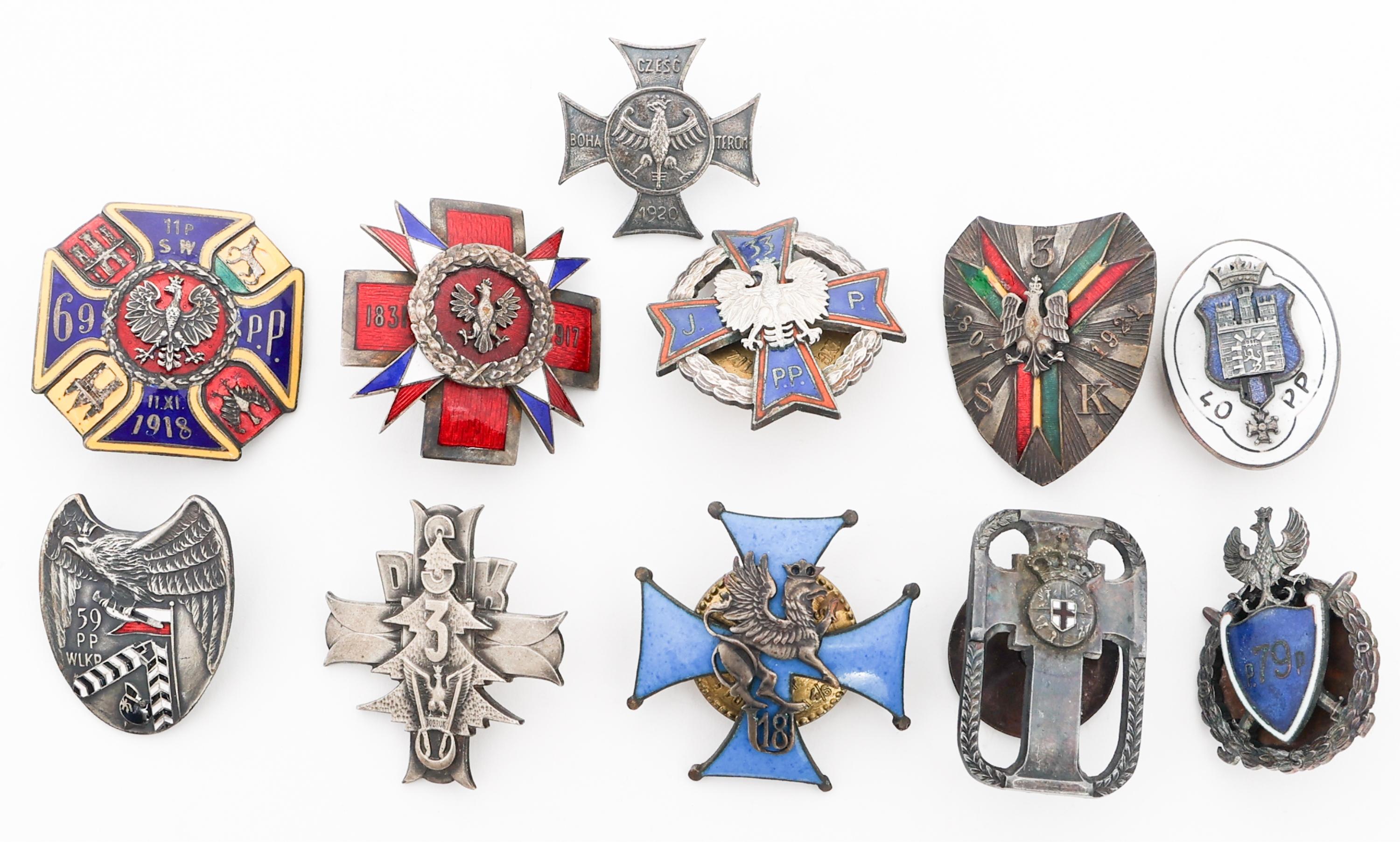 WWII POLISH ARMY CAVALRY & INFANTRY BADGES