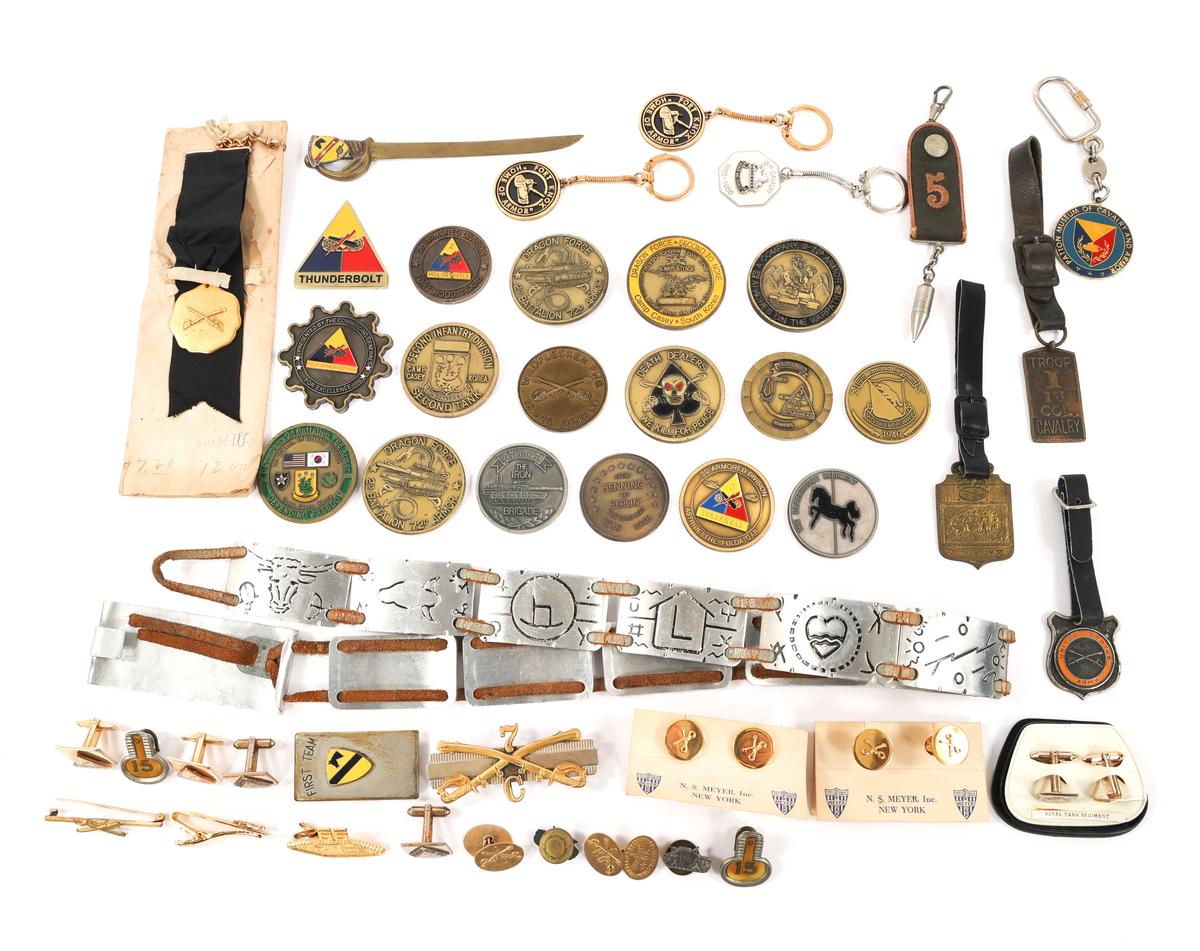 WWII - COLD WAR US ARMY BADGES, COINS, & INSIGNIA