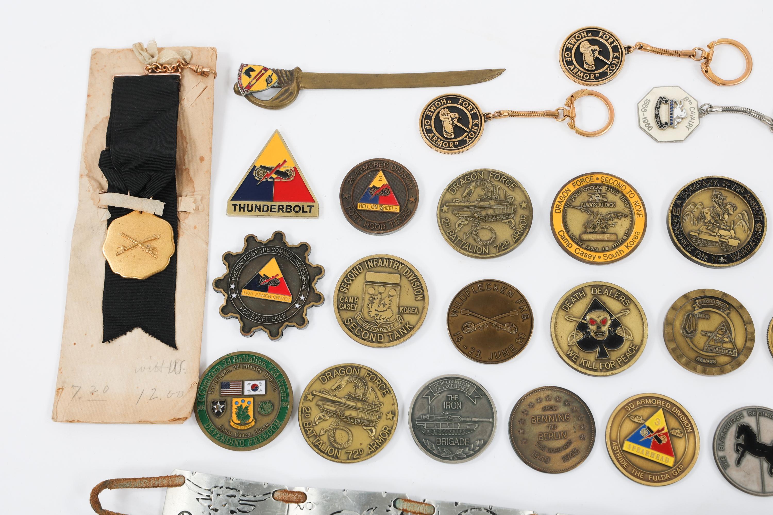 WWII - COLD WAR US ARMY BADGES, COINS, & INSIGNIA