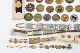 WWII - COLD WAR US ARMY BADGES, COINS, & INSIGNIA