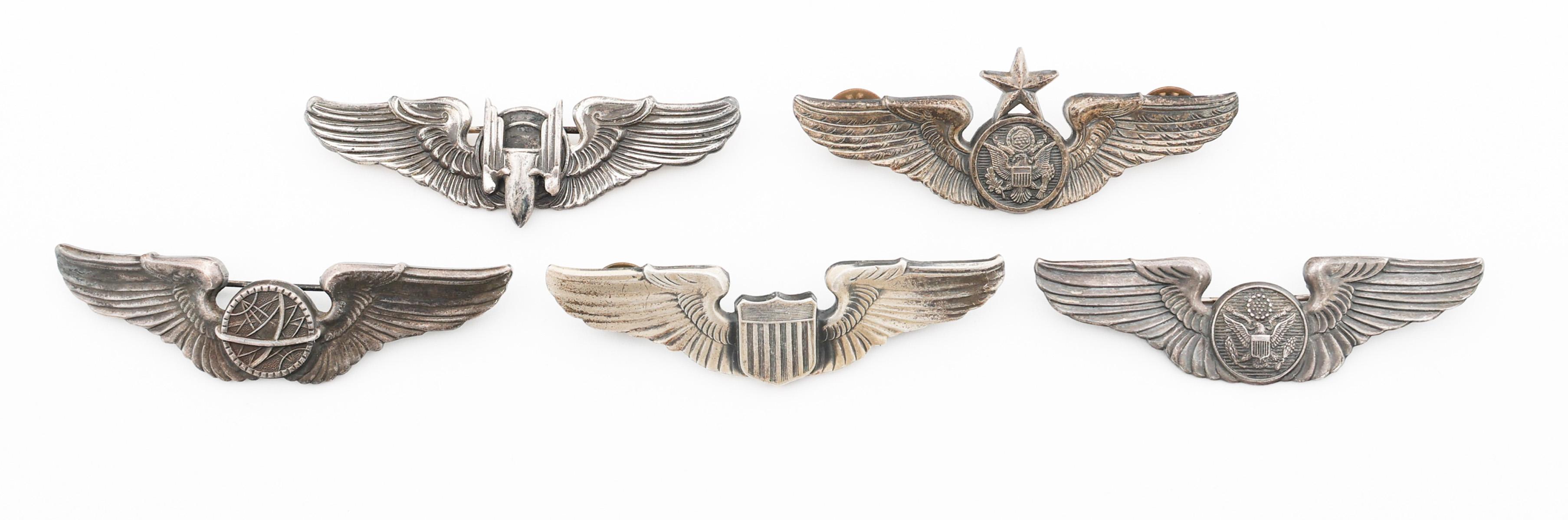 WWII - POST WAR USAAF PILOT & AVIATION WINGS