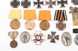 WWI GERMAN IRON CROSS, MEDALS, & BADGES