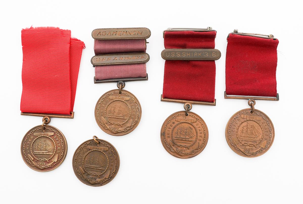 WWI - WWII US NAVY NAMED GOOD CONDUCT MEDALS