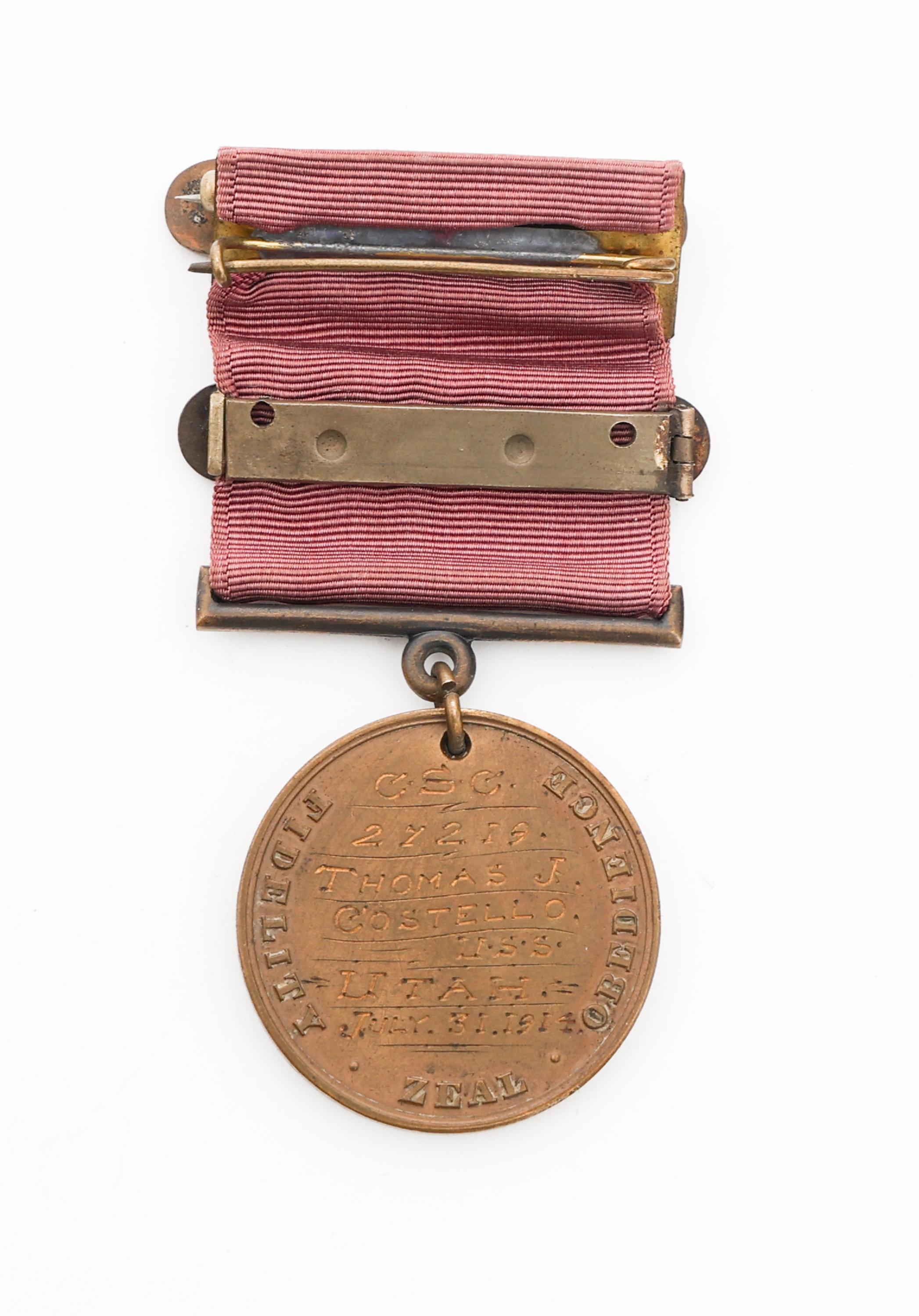 WWI - WWII US NAVY NAMED GOOD CONDUCT MEDALS