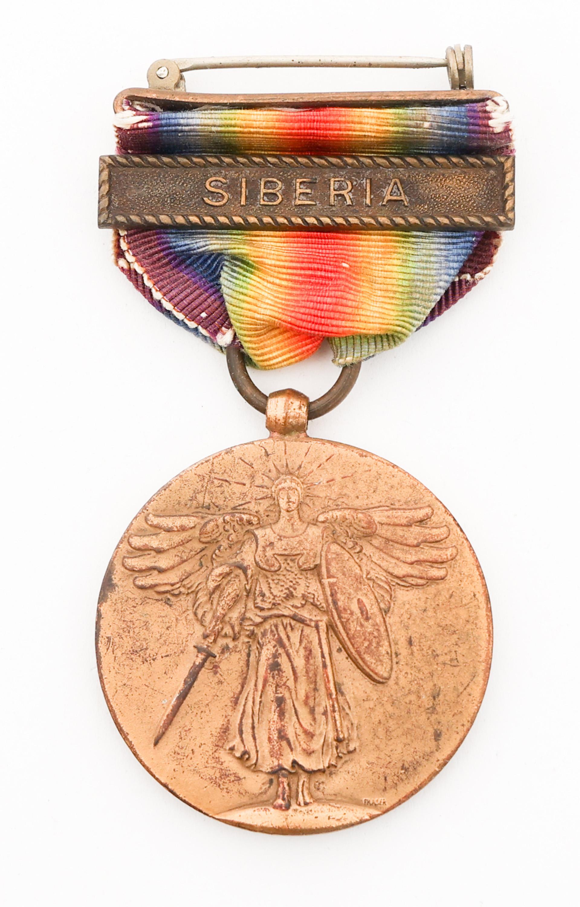 WWI US NAVY VICTORY MEDALS WITH CLASPS