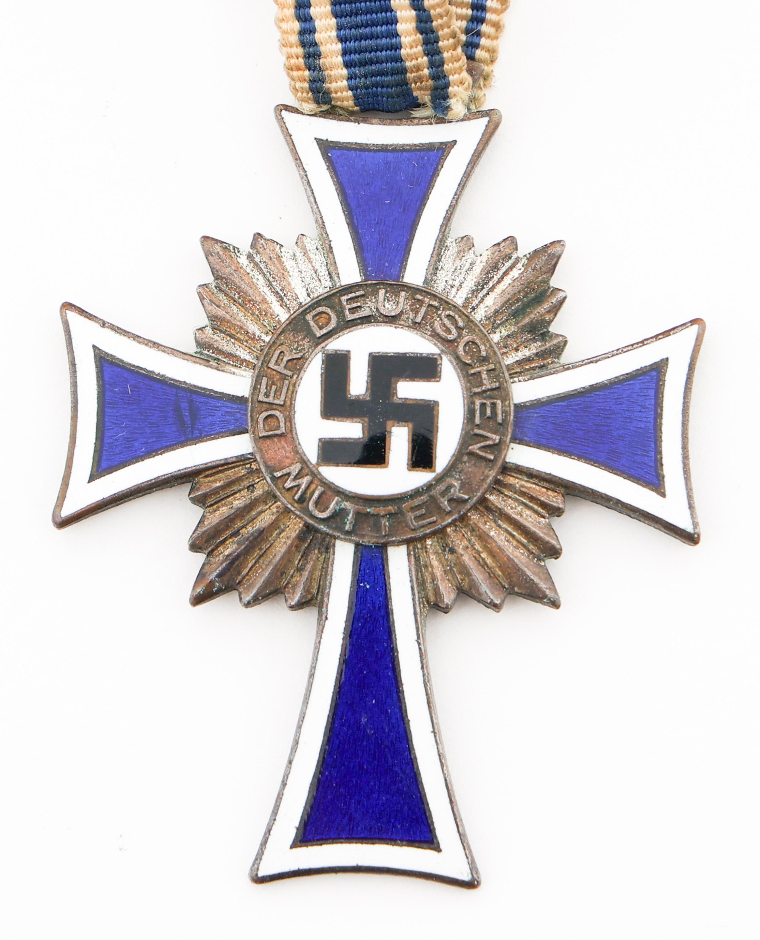 WWII GERMAN IRON CROSS, MOTHER'S CROSS, & MEDALS