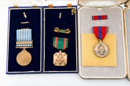 WWI - COLD WAR US ARMED FORCES MEDALS WITH CASES