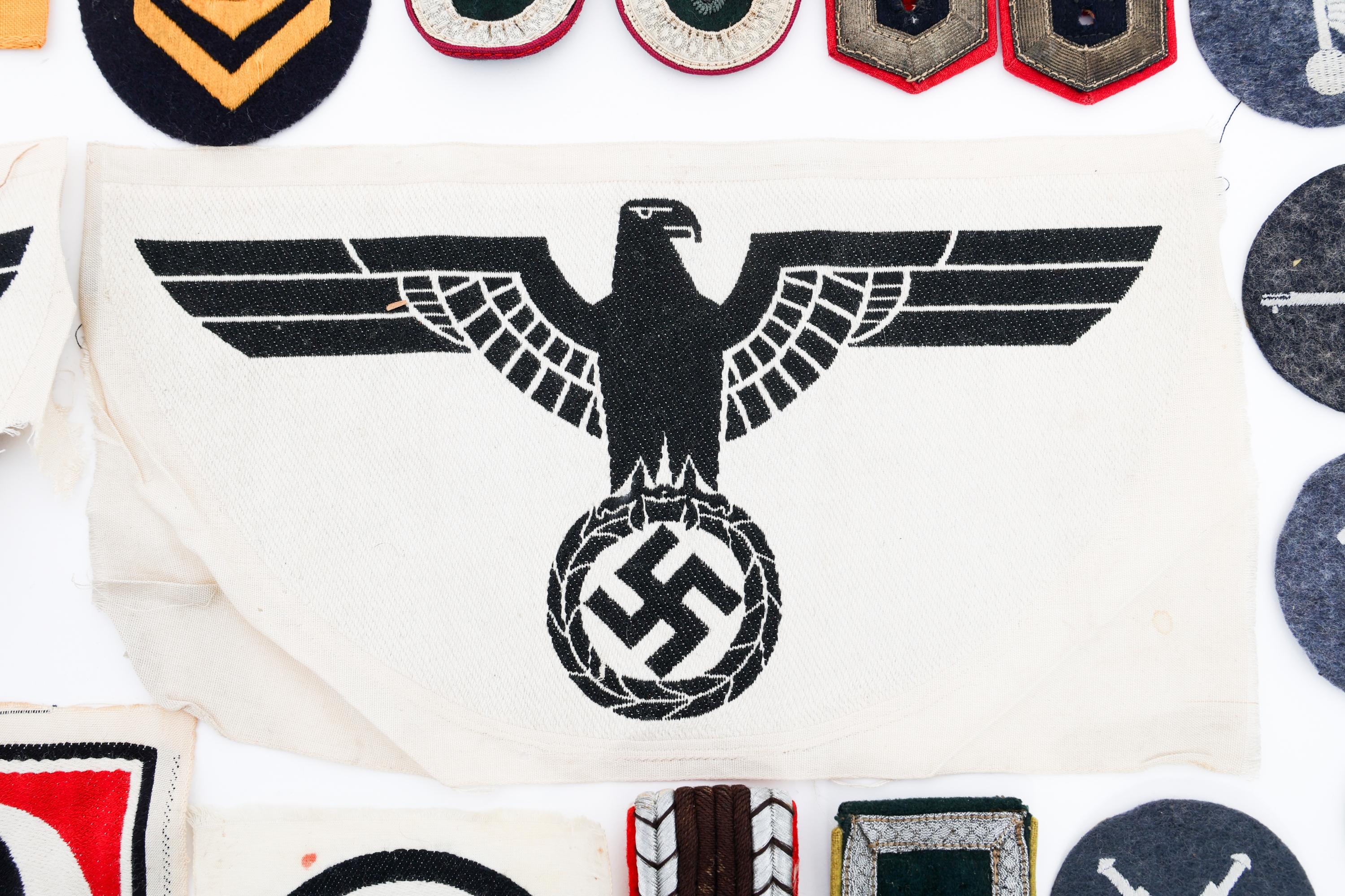 WWII GERMAN SHOULDER BOARDS, PATCHES, & ARMBANDS