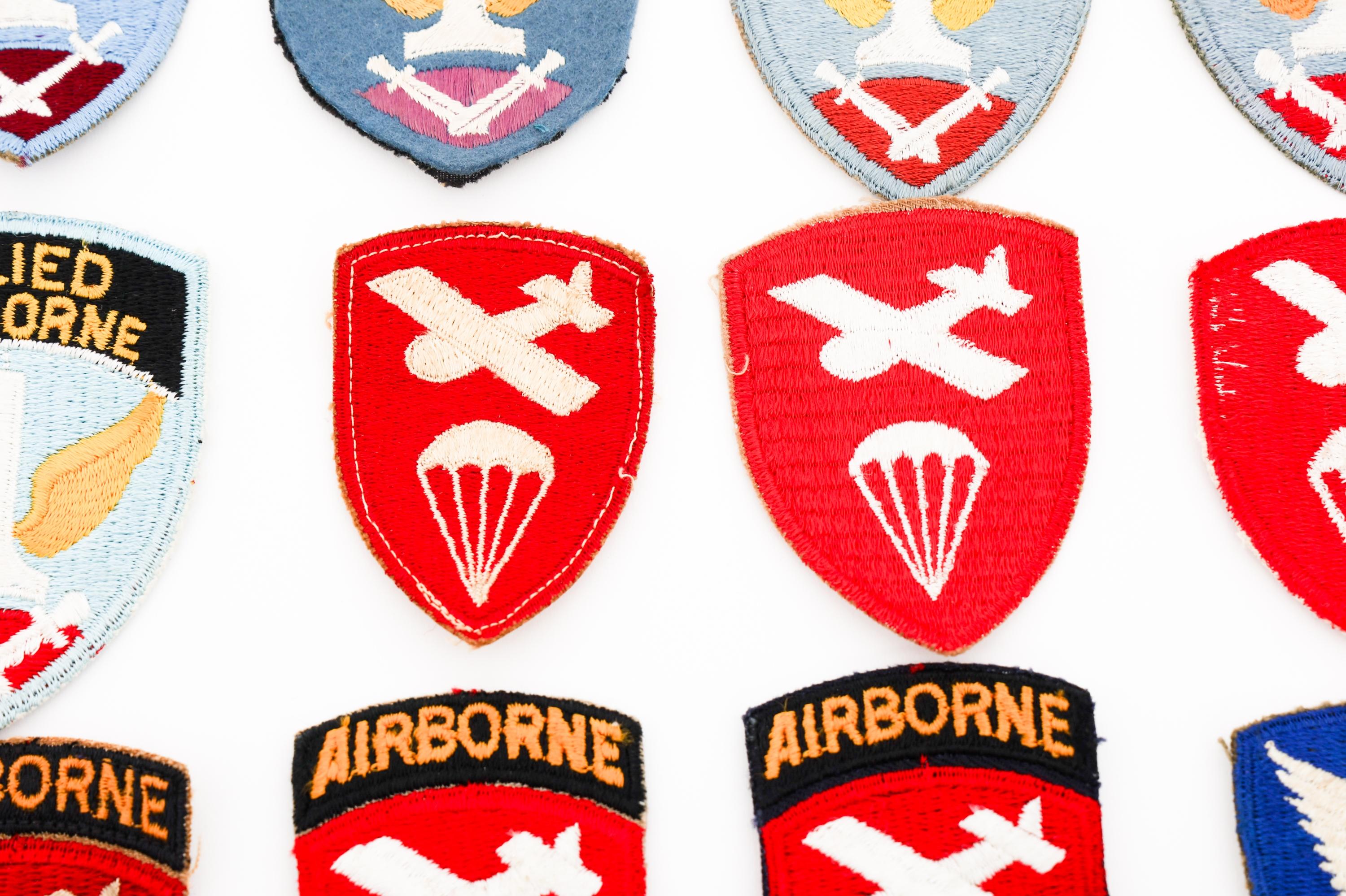 WWII US ARMY AIRBORNE SHOULDER PATCHES