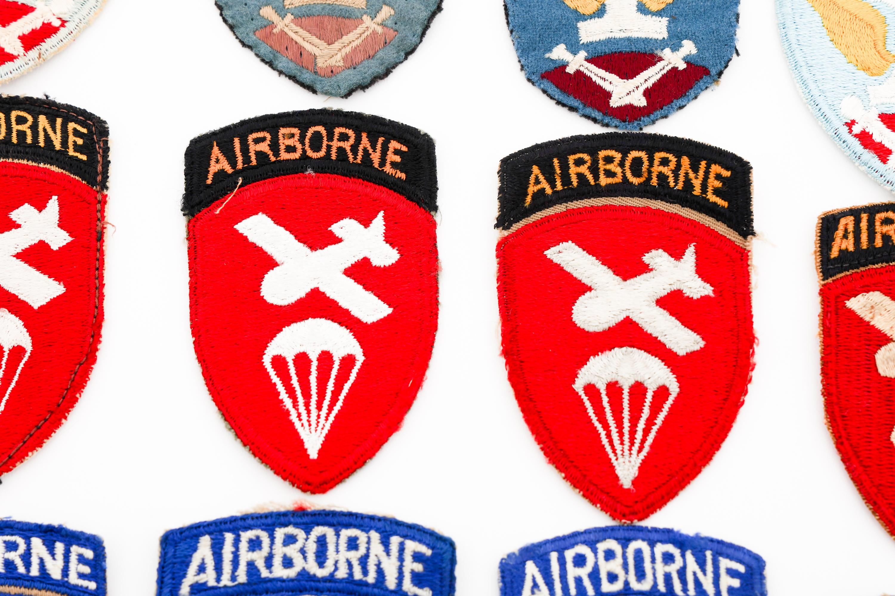 WWII US ARMY AIRBORNE SHOULDER PATCHES