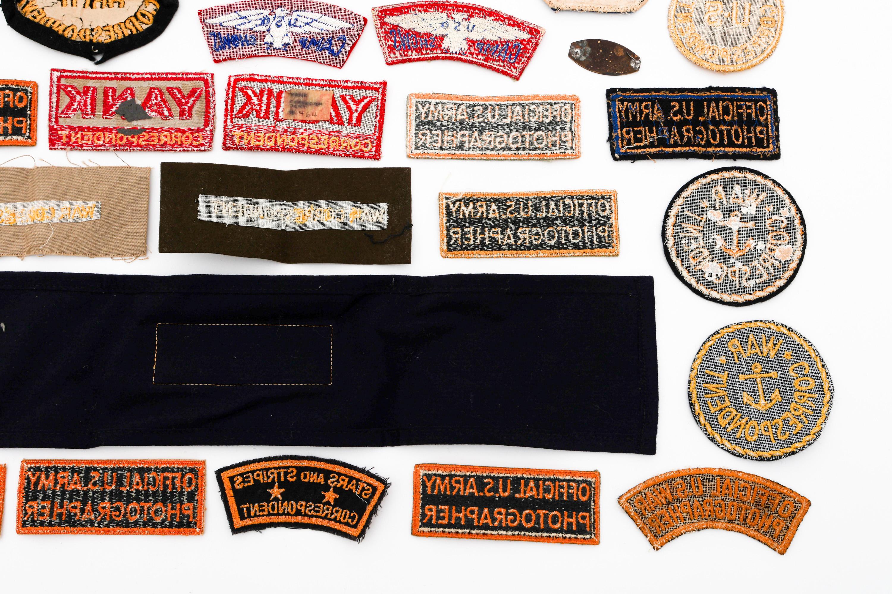 WWII US PHOTOGRAPHER & CORRESPONDENT PATCHES