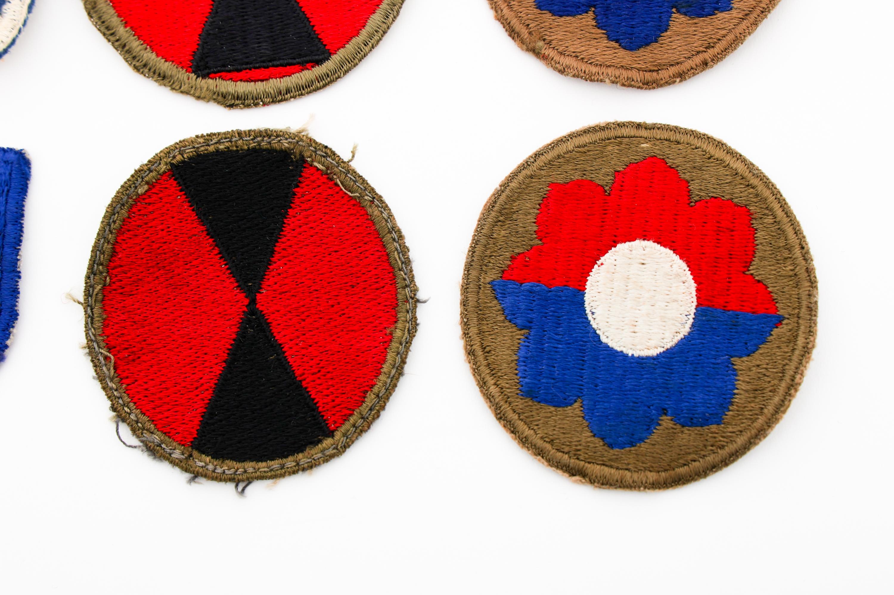 WWII US ARMY 6th - 12th INFANTRY DIVISION PATCHES