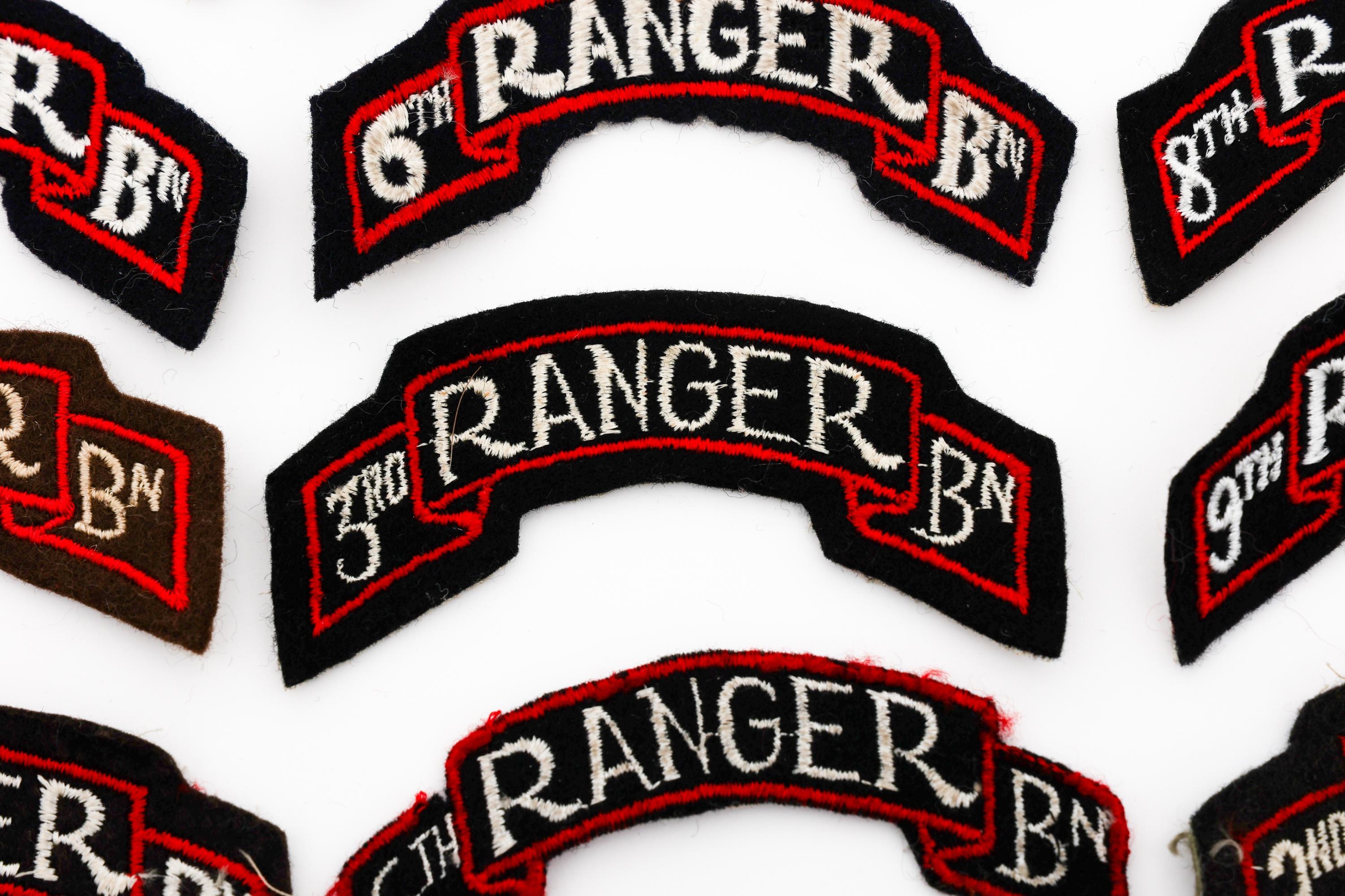 WWII - COLD WAR US ARMY RANGER BATTALION PATCHES