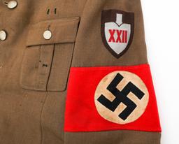 WWII GERMAN RAD ARBEITSFUHRER SERVICE TUNIC