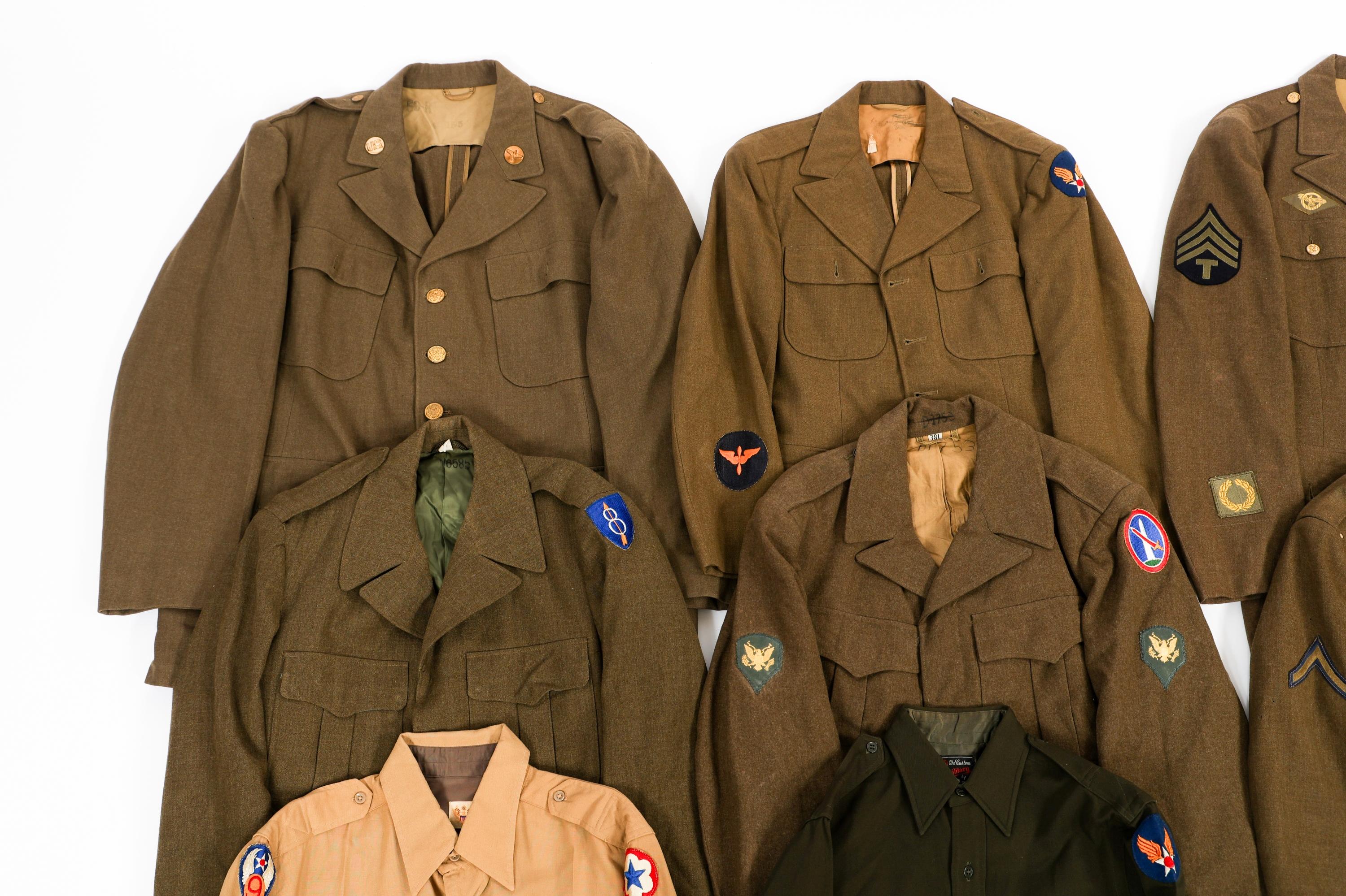 WWII - KOREAN WAR US ARMY & AAF EM / NCO UNIFORMS