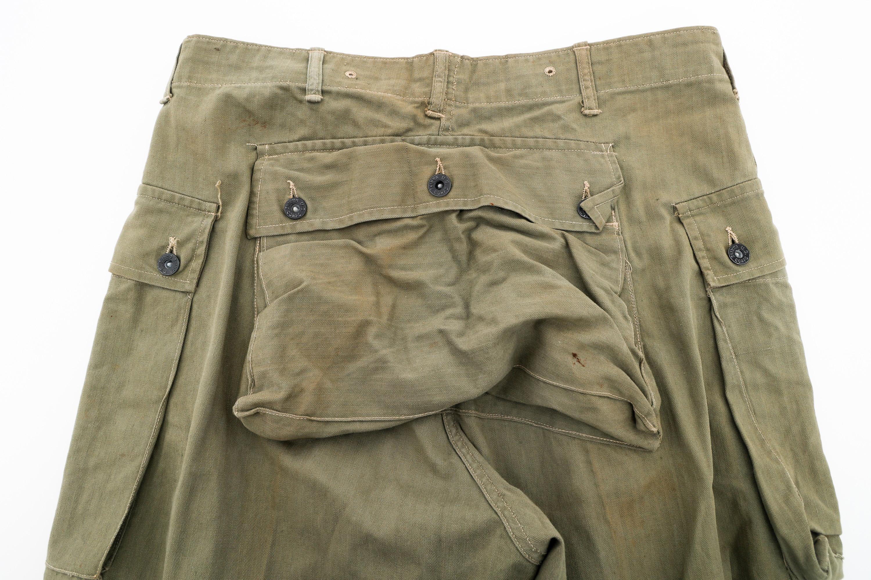 WWII USMC P44 HBT COMBAT PANTS