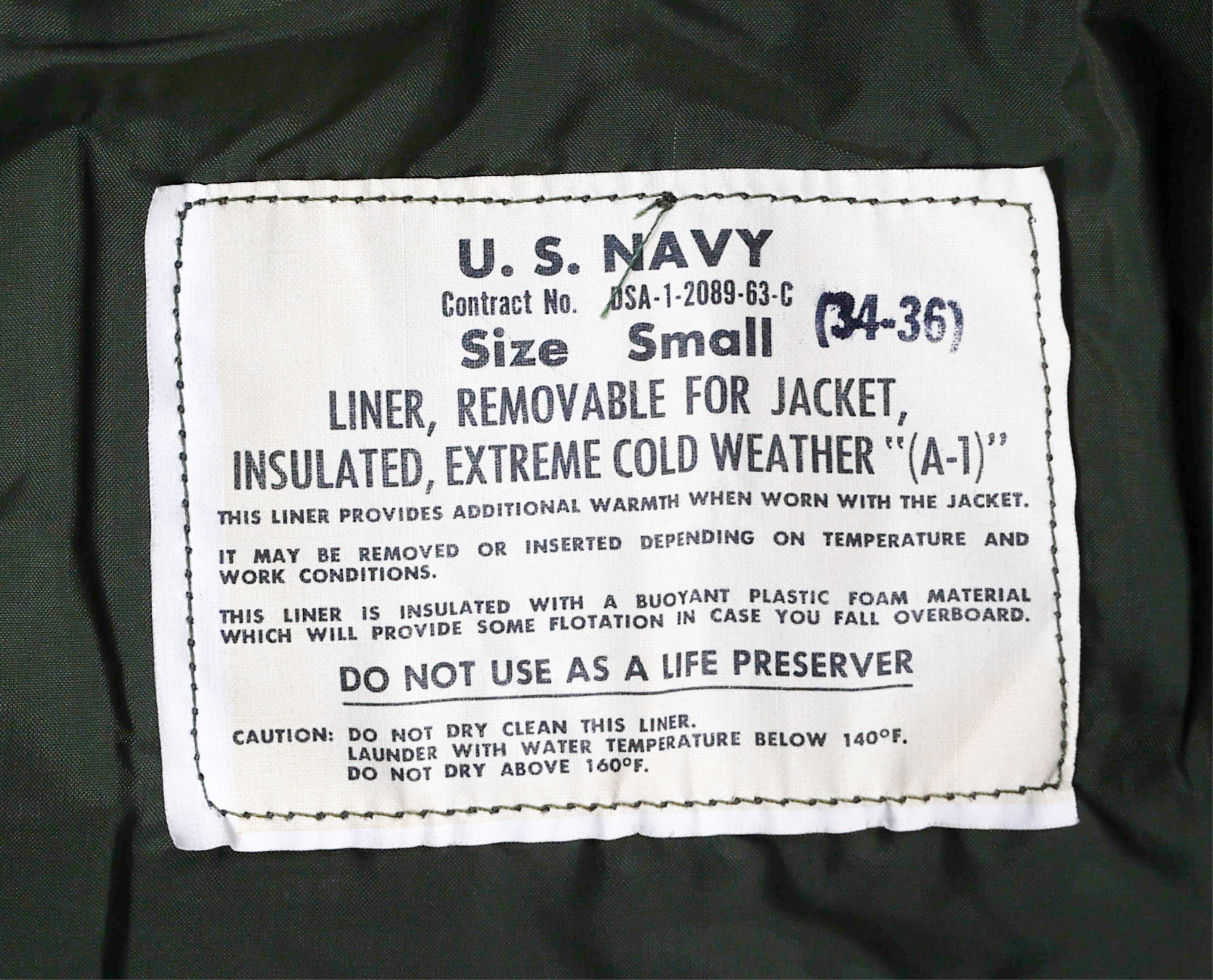 COLD WAR US ARMED FORCES COLD WEATHER JACKETS